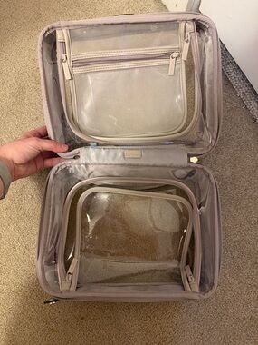 Calpak Clear Toiletry Travel Organizer in Beige